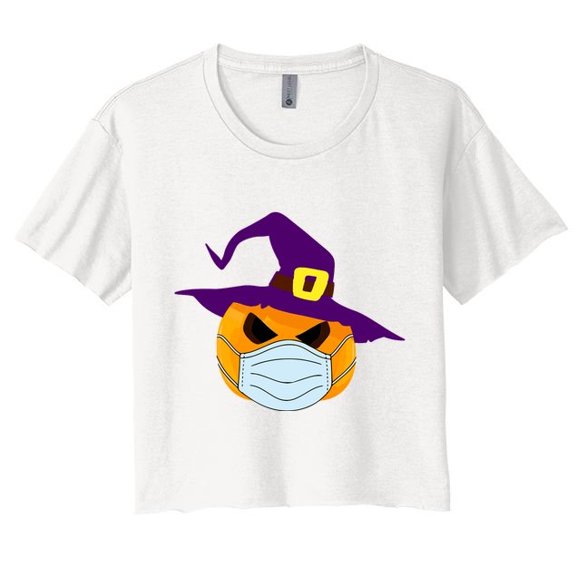 Halloween Jack O Lantern Masked Up Crop Top
