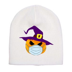 Halloween Jack O Lantern Masked Up Short Acrylic Beanie