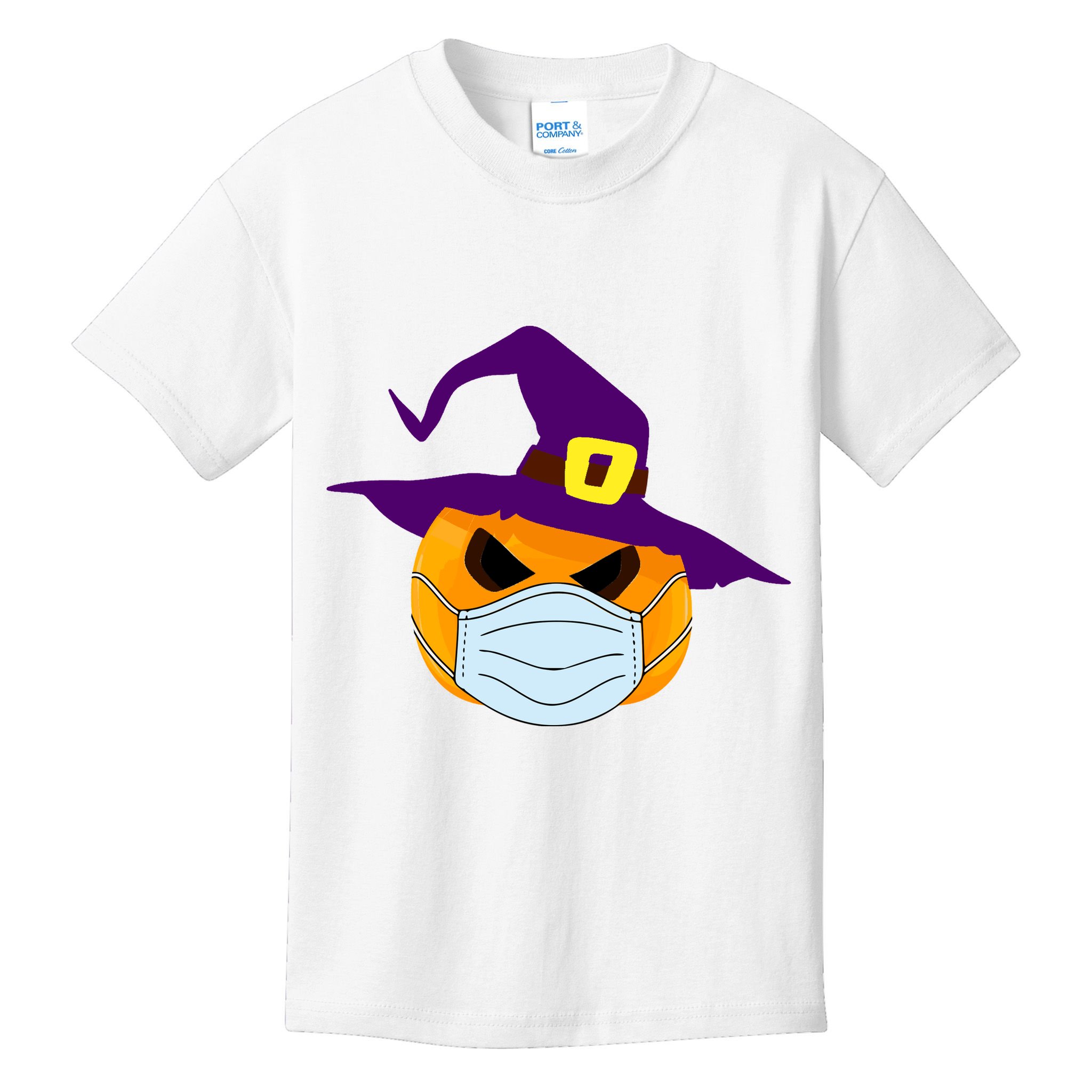 Halloween Jack O Lantern Masked Up Kids T-Shirt