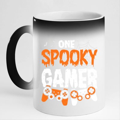 Halloween Jack O Lantern Gamer Funny Halloween Gaming Great Gift 11oz Black Color Changing Mug