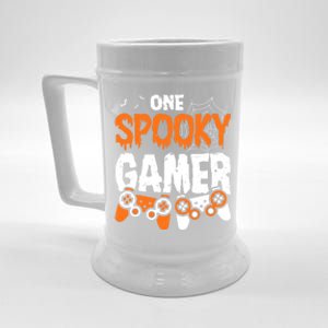 Halloween Jack O Lantern Gamer Funny Halloween Gaming Great Gift Beer Stein