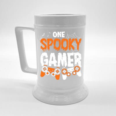 Halloween Jack O Lantern Gamer Funny Halloween Gaming Great Gift Beer Stein