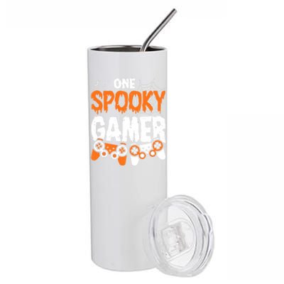 Halloween Jack O Lantern Gamer Funny Halloween Gaming Great Gift Stainless Steel Tumbler