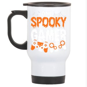 Halloween Jack O Lantern Gamer Funny Halloween Gaming Great Gift Stainless Steel Travel Mug