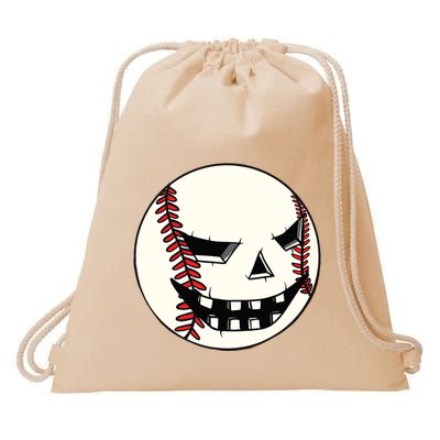Halloween Jack O Lantern Baseball Player Coach Pitcher Drawstring Bag