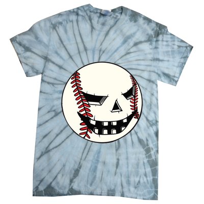 Halloween Jack O Lantern Baseball Player Coach Pitcher Tie-Dye T-Shirt