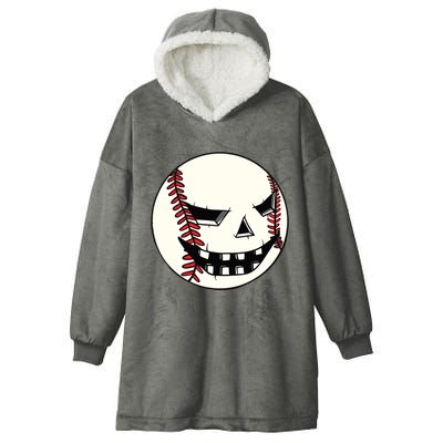 Halloween Jack O Lantern Baseball Player Coach Pitcher Hooded Wearable Blanket