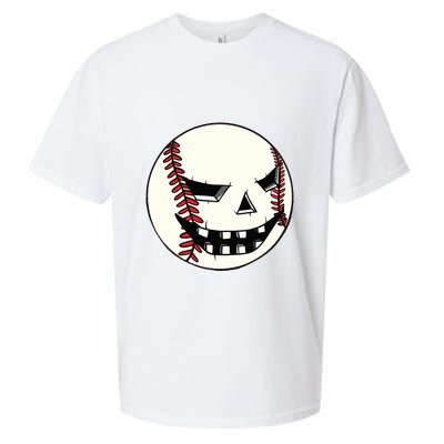 Halloween Jack O Lantern Baseball Player Coach Pitcher Sueded Cloud Jersey T-Shirt