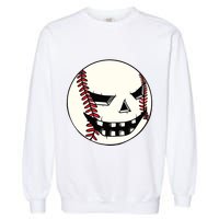 Halloween Jack O Lantern Baseball Player Coach Pitcher Garment-Dyed Sweatshirt