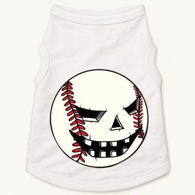 Halloween Jack O Lantern Baseball Player Coach Pitcher Doggie Tank