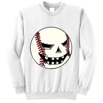 Halloween Jack O Lantern Baseball Player Coach Pitcher Sweatshirt