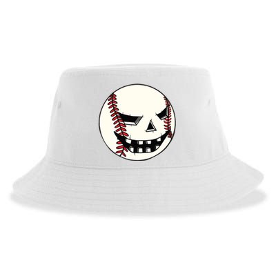 Halloween Jack O Lantern Baseball Player Coach Pitcher Sustainable Bucket Hat