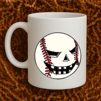 Halloween Jack O Lantern Baseball Player Coach Pitcher Mug