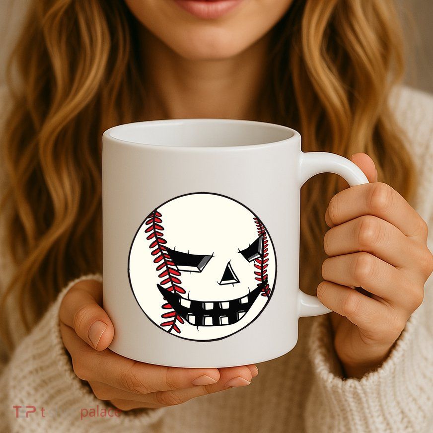 Halloween Jack O Lantern Baseball Player Coach Pitcher Mug