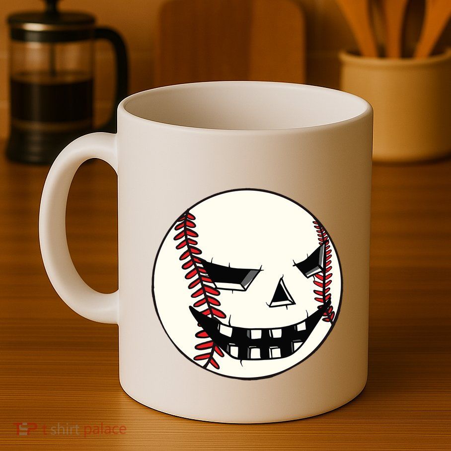 Halloween Jack O Lantern Baseball Player Coach Pitcher Mug