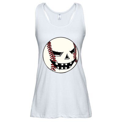Halloween Jack O Lantern Baseball Player Coach Pitcher Ladies Essential Flowy Tank