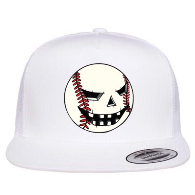 Halloween Jack O Lantern Baseball Player Coach Pitcher Flat Bill Trucker Hat