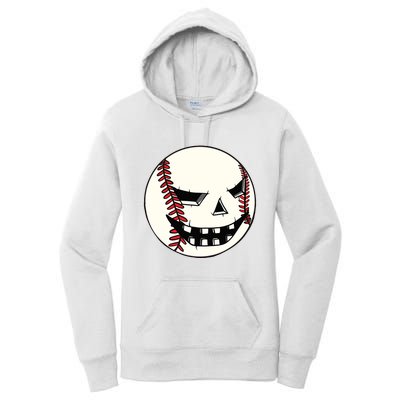 Halloween Jack O Lantern Baseball Player Coach Pitcher Women's Pullover Hoodie