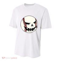 Halloween Jack O Lantern Baseball Player Coach Pitcher Youth Performance Sprint T-Shirt