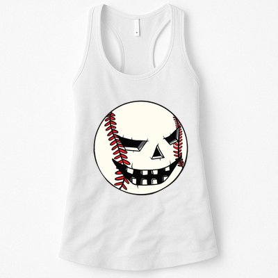 Halloween Jack O Lantern Baseball Player Coach Pitcher Womens Tank Top