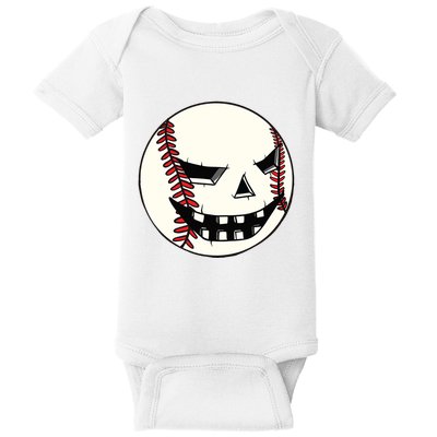 Halloween Jack O Lantern Baseball Player Coach Pitcher Baby Bodysuit