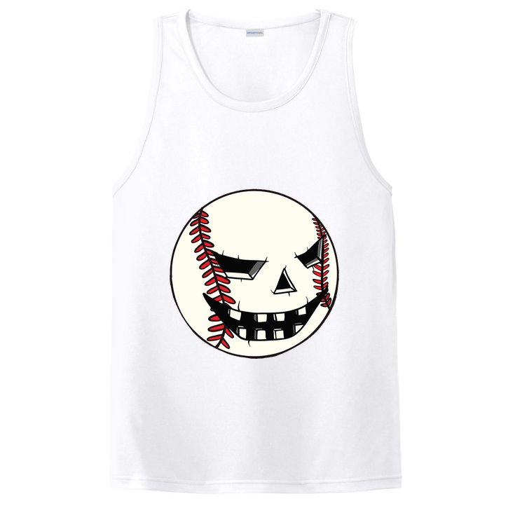 Halloween Jack O Lantern Baseball Player Coach Pitcher PosiCharge Competitor Tank
