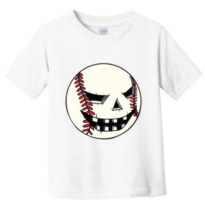 Halloween Jack O Lantern Baseball Player Coach Pitcher Toddler T-Shirt