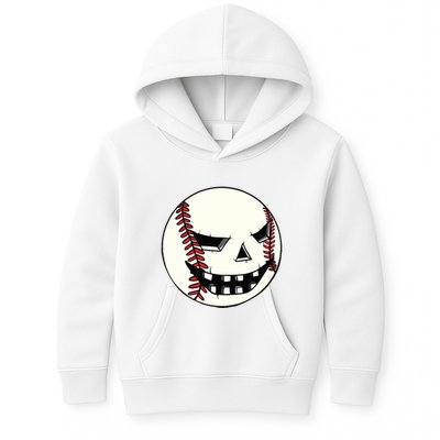 Halloween Jack O Lantern Baseball Player Coach Pitcher Kids Hoodie