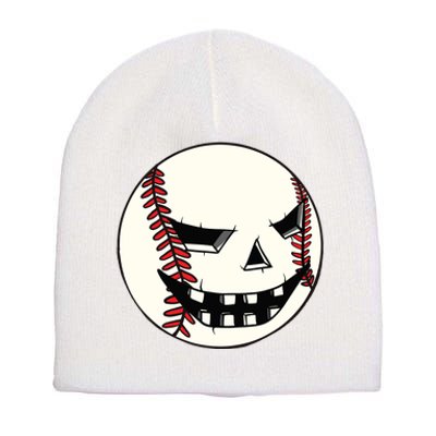 Halloween Jack O Lantern Baseball Player Coach Pitcher Short Acrylic Beanie