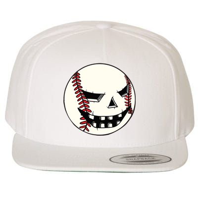 Halloween Jack O Lantern Baseball Player Coach Pitcher Wool Snapback Cap