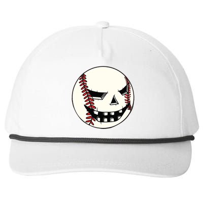 Halloween Jack O Lantern Baseball Player Coach Pitcher Snapback Five-Panel Rope Hat