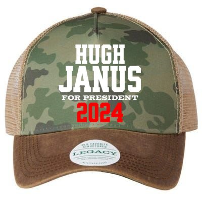 Hugh Janus Presidential Election 2024 Funny Innuendo Legacy Tie Dye Trucker Hat