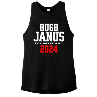 Hugh Janus Presidential Election 2024 Funny Innuendo Ladies PosiCharge Tri-Blend Wicking Tank