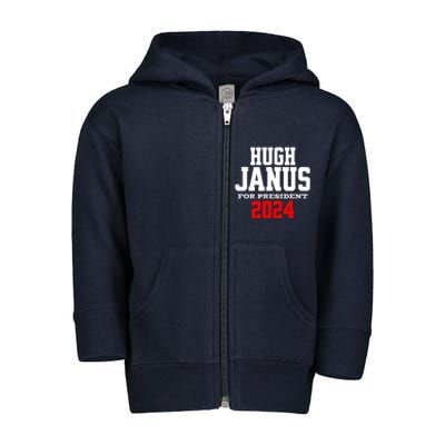 Hugh Janus Presidential Election 2024 Funny Innuendo Toddler Zip Fleece Hoodie