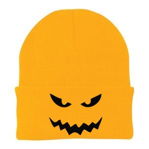 Halloween Jackolantern Pumpkin Face Spooky Knit Cap Winter Beanie