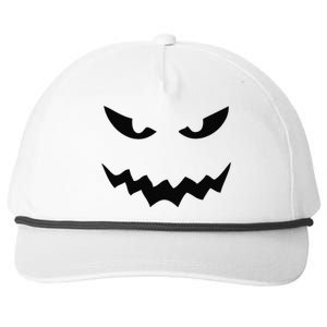 Halloween Jackolantern Pumpkin Face Spooky Snapback Five-Panel Rope Hat