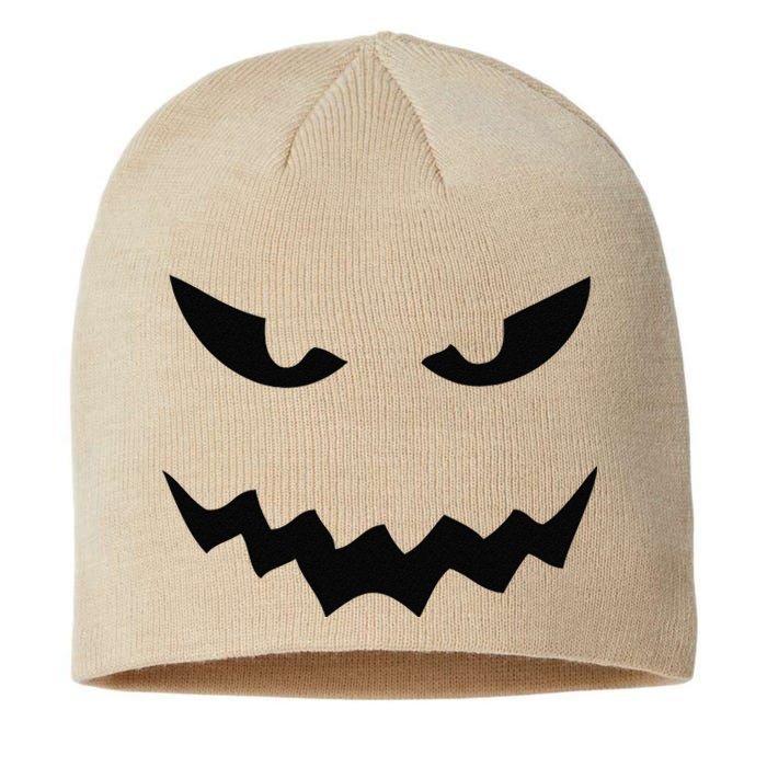 Halloween Jackolantern Pumpkin Face Spooky Sustainable Beanie