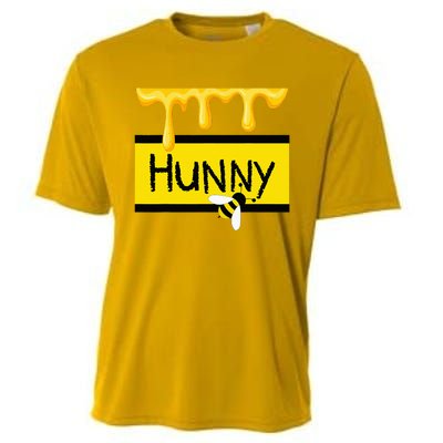 Hunny Jar Simulating With Dripping Honey And A Bee Cooling Performance Crew T-Shirt