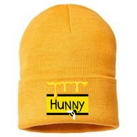 Hunny Jar Simulating With Dripping Honey And A Bee Sustainable Knit Beanie