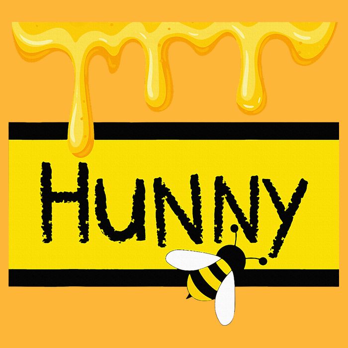 Hunny Jar Simulating With Dripping Honey And A Bee Pom Pom 12in Knit Beanie