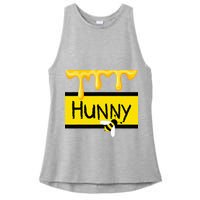 Hunny Jar Simulating With Dripping Honey And A Bee Ladies PosiCharge Tri-Blend Wicking Tank