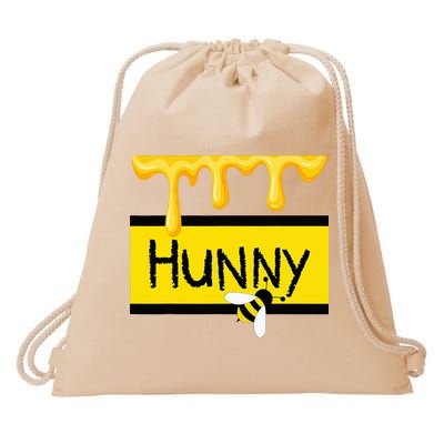 Hunny Jar Simulating With Dripping Honey And A Bee Drawstring Bag