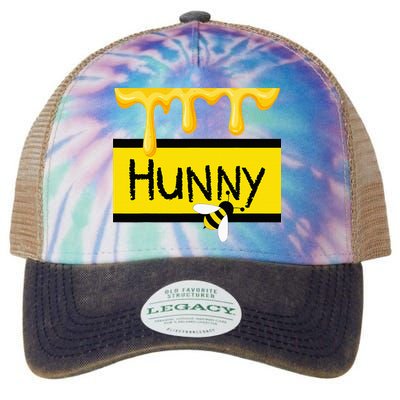Hunny Jar Simulating With Dripping Honey And A Bee Legacy Tie Dye Trucker Hat
