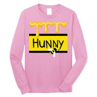 Hunny Jar Simulating With Dripping Honey And A Bee Long Sleeve Shirt