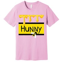 Hunny Jar Simulating With Dripping Honey And A Bee Premium T-Shirt