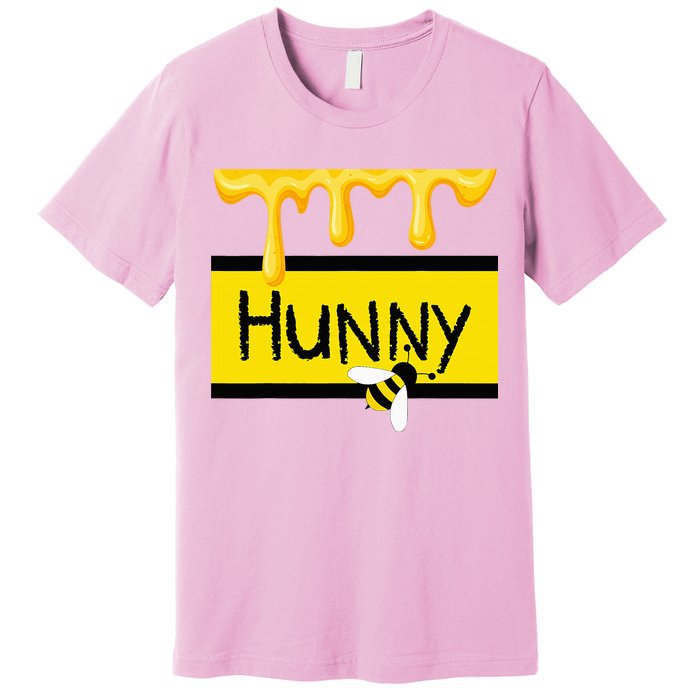 Hunny Jar Simulating With Dripping Honey And A Bee Premium T-Shirt