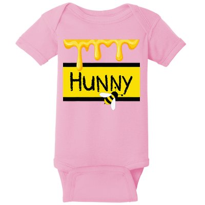 Hunny Jar Simulating With Dripping Honey And A Bee Baby Bodysuit