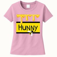 Hunny Jar Simulating With Dripping Honey And A Bee Womens T-Shirt