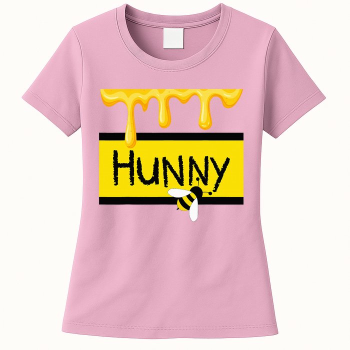 Hunny Jar Simulating With Dripping Honey And A Bee Womens T-Shirt