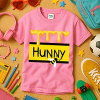 Hunny Jar Simulating With Dripping Honey And A Bee Kids T-Shirt